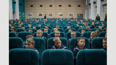 Yuri Kozyrev – NOOR for Fondation Carmignac Cadets at a naval college in Murmansk, Russia, September 2018: Murmansk is ice-free all winter because of the Gulf Stream (Credit: Yuri Kozyrev – NOOR for Fondation Carmignac)
