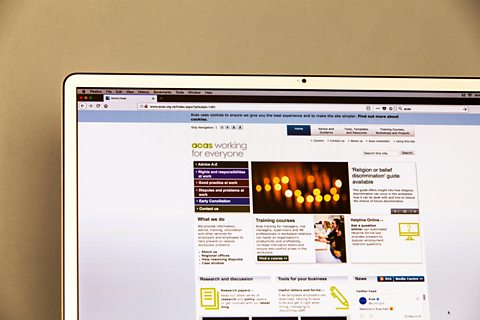 Laptop with ACAS website on screen