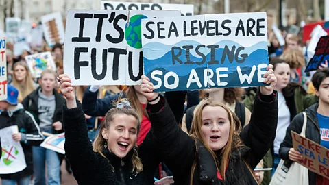 Getty Images The recent climate strikes show how younger people are being galvanised over climate change (Credit: Getty Images)