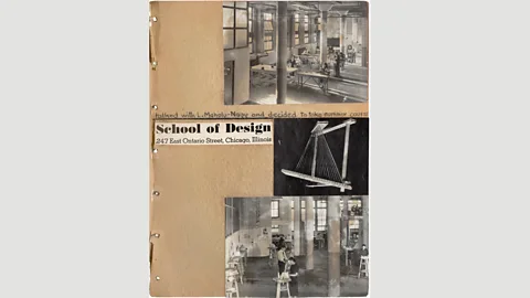 Benjamin Blackwell/ Estate of Margaret DePatta A scrapbook showing the School of Design, Chicago, 1940 (Credit: Benjamin Blackwell/ Estate of Margaret DePatta)