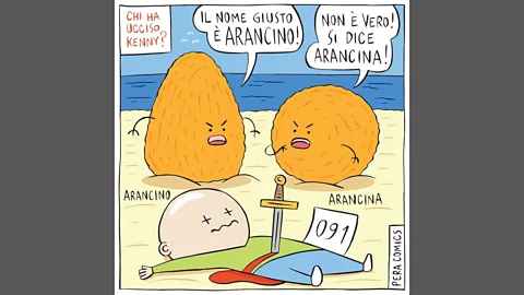 Pera Comics The beloved Sicilian snack has been at the centre of a gender dilemma for decades (Credit: Pera Comics)