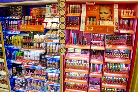 Make-up counter in Boots