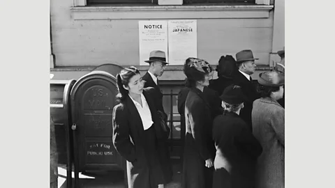 National Archives Dorothea Lange, San Francisco, California, April 25, 1942 (Credit: National Archives)