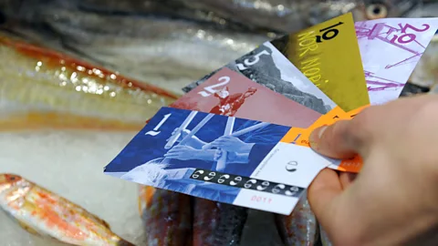 GAIZKA IROZ/AFP/Getty Images There are around 60 micro-currencies in France, but the eusko is the most successful (Credit: GAIZKA IROZ/AFP/Getty Images)