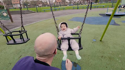 Fun on the swings