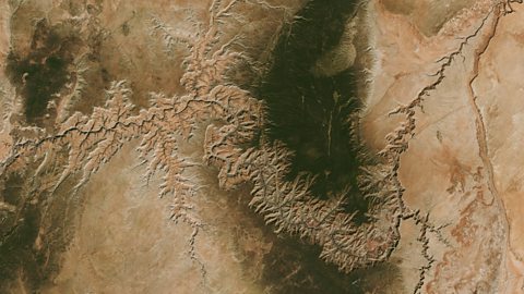 Grand Canyon seen from space