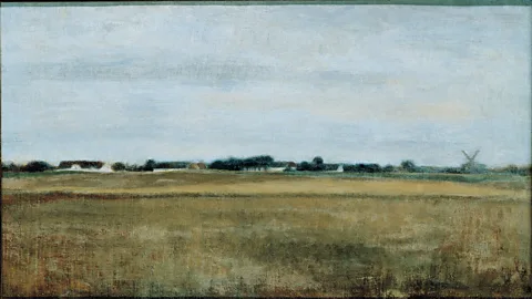 TX0006154704, registered March 22, 2005 Hammershøi also painted unpopulated landscapes such as this 1888 painting of some land in the area of Virum, north of Copenhagen (Credit: TX0006154704, registered March 22, 2005)