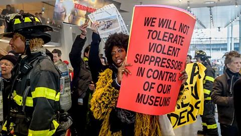 Getty Activists Decolonize This Place protest inside New York’s Whitney Museum (Credit: Getty)