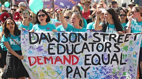 Getty Childcare workers in Australia campaign for fairer wages (Credit: Getty)