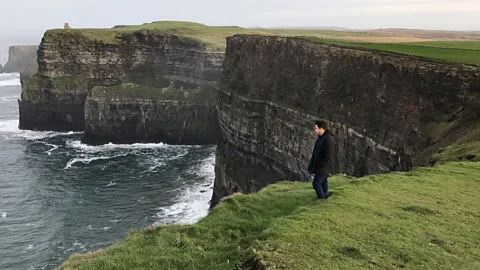 Kaylin Frank Gary Rizzo, Allison’s partner, takes a moment for himself at the Cliffs of Moher the day before scattering Allison’s ashes in the same location (Credit: Kaylin Frank)