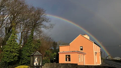 Lauren DePino After Allison’s friends and family read their tributes at a small ceremony at St Brigid’s Well, the heavy rain stopped and a double rainbow appeared (Credit: Lauren DePino)