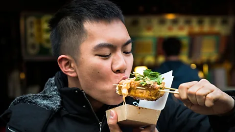 Boaz Rottem/Alamy Taiwanese hawkers prepare stinky tofu in a variety of ways, including deep fried, in a spicy soup or even as an ice cream flavour (Credit: Boaz Rottem/Alamy)