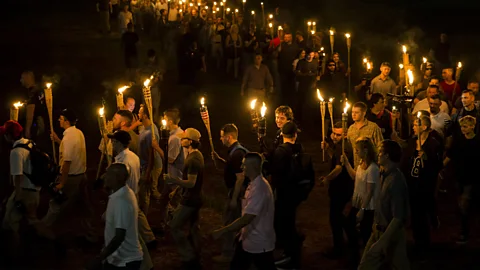 Getty Images Many commentators fear that white nationalism is on the rise (Credit: Getty Images)