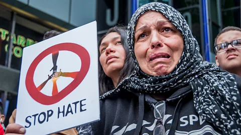 Getty Images Muslim leaders and allies across New York City marched in solidarity against the ideology of hatred shown in the recent New Zealand terror attacks (Credit: Getty Images)