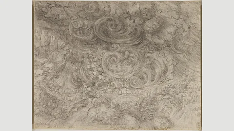 Royal Collection Trust/Her Majesty Queen Elizabeth 2019 In the last years of his life, Da Vinci was preoccupied with a cataclysmic storm overwhelming the Earth – and the futile struggles of humans against the forces of nature