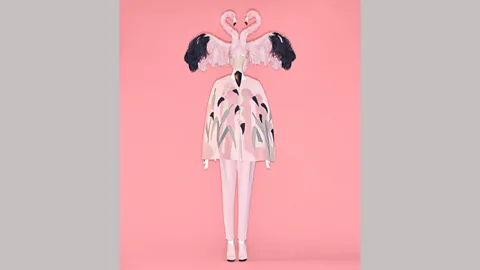 Metropolitan Museum of Art/ Johnny Dufort A pink suit by Bertrand Guyon for Schiaparelli autumn/winter 2017 features flamingoes (Credit: Metropolitan Museum of Art/ Johnny Dufort)