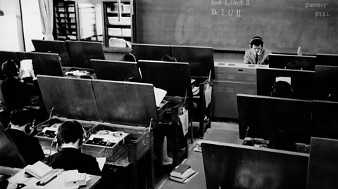 Getty Images Language labs became a popular method of intensively training language students in well-funded schools (Credit: Getty Images)