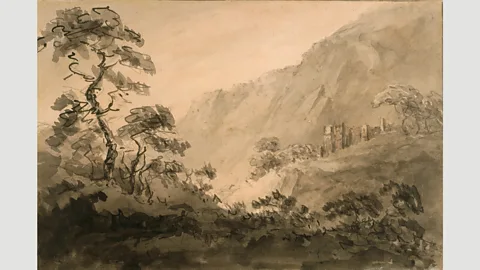 Getty Images ‘Picturesque’ – such as Mountainous Landscape with Ruin by William Gilpin – could have been an artistic movement to prevent revolution spreading from (Credit: Getty Images)
