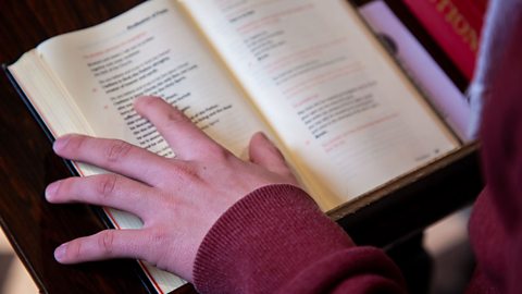 Jacob reading the bible. 