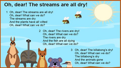 Lyrics: 'Oh, dear! The streams are all dry!'