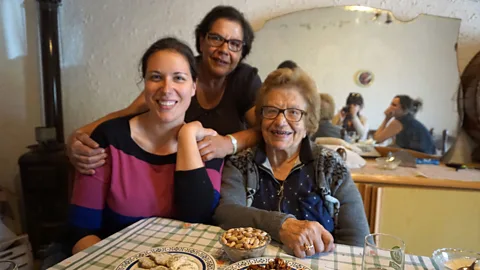 Coral Sisk Samantha Pieraccini (left) is the third generation of women to manage her family’s pistachio farm in Bronte (Credit: Coral Sisk)