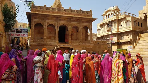 Charukesi Ramadurai Many Hindu and Jain temples inside Jaisalmer have remained the same for centuries and are still popular gathering places (Credit: Charukesi Ramadurai)