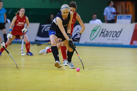 Photo of female hockey players