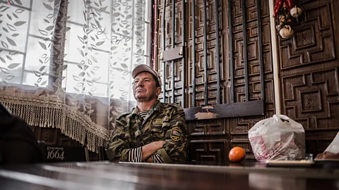 Abkhazian man in uniform