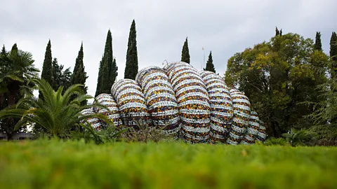 Gardens and bus stop