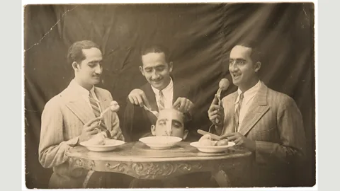 Yacoub Katimi collection, courtesy of the Arab Image Foundation Mr. Skaff in four different positions, 1905 (Credit: Yacoub Katimi collection, courtesy of the Arab Image Foundation)