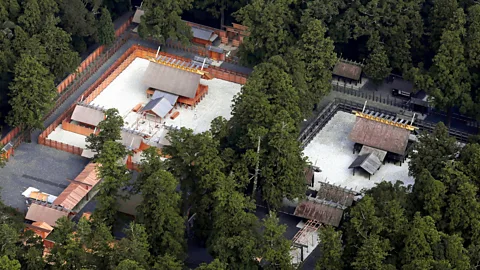Alamy The Ise Grand Shrine in Japan where the buildings are rebuilt every two decades (Credit: Alamy)