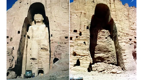 Getty Images Ideological political changes in Afghanistan led to the sad destruction at Bamiyan (Credit: Getty Images)