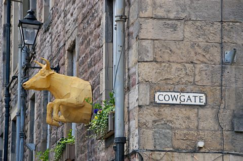 A photograph of Cowgate in Edinburgh