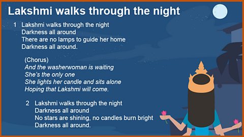 Lakshmi walks through the night