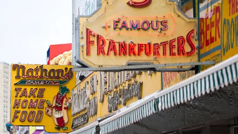 Erica Schroeder/Alamy In 1916, one of Feltman’s former employees, Nathan Handwerker, opened his own hot dog shop just blocks away from his old employer (Credit: Erica Schroeder/Alamy)