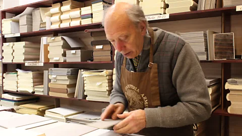 Margarita Gokun Silver Venetian bookbinder Paolo Olbi hopes to revive artisanal bookmaking in Venice through the Antica Stamperia Armena (Credit: Margarita Gokun Silver)
