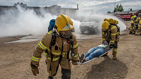 Andy Weekes/Loughborough University Knowing what kind of chemical agent they are facing can help the emergency services protect themselves while they rescue casualties (Credit: Andy Weekes/Loughborough University)