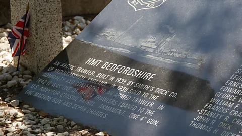 FOR ALAN/Alamy Stanley Craig, Thomas Cunningham and two unidentified sailors were aboard the HMT Bedfordshire, which was sunk by a German U-boat (Credit: FOR ALAN/Alamy)