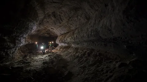 European Space Agency As part of the European Space Agency’s Pangaea training programme, astronauts practice collecting rock samples and driving rovers on Lanzarote (Credit: European Space Agency)
