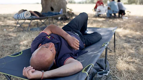 Antolín Avezuela A cowboy sleeps during the bi-annual livestock migration in Spain