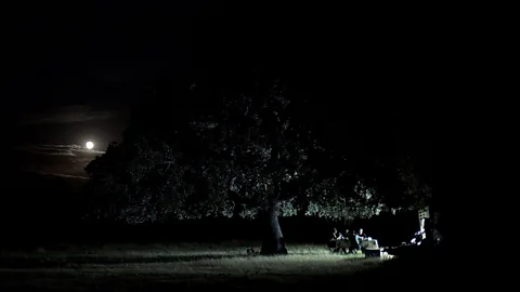 Antolín Avezuela A cowboy camp in Spain at night