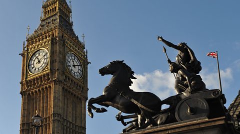 Boudicca statue outside Parliament