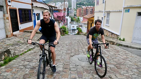 Ian Neubauer Frenchman Benjamin Mariotte recommends exploring Cali by bike in the early evening (Credit: Ian Neubauer)