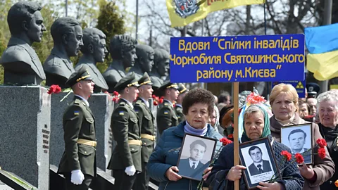 Getty Images The Ukrainian government pays benefits to more than 36,000 widows of men who have died as a result of the Chernobyl disaster (Credit: Getty Images)