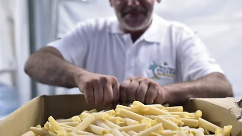 Consorzio di Tutela della Pasta di Gragnano IGP Gragnano’s dried pasta, fondly nicknamed ‘white gold’, is coarse in texture, allowing it to hold more sauce (Credit: Consorzio di Tutela della Pasta di Gragnano IGP)