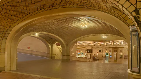 Alamy Whisper into one of the corners in the whispering gallery under Grand Central Station in New York and the domes will carry voices to the other side of the room (Credit: Alamy)
