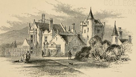 A sketch of the old Balmoral Castle