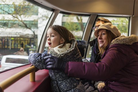 Family on a bus