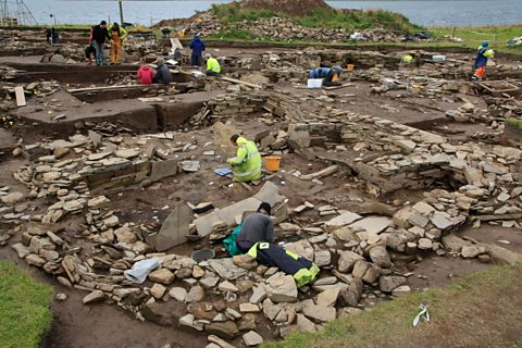 Archaeological excavation in Orkney