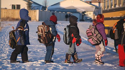 Children in snow